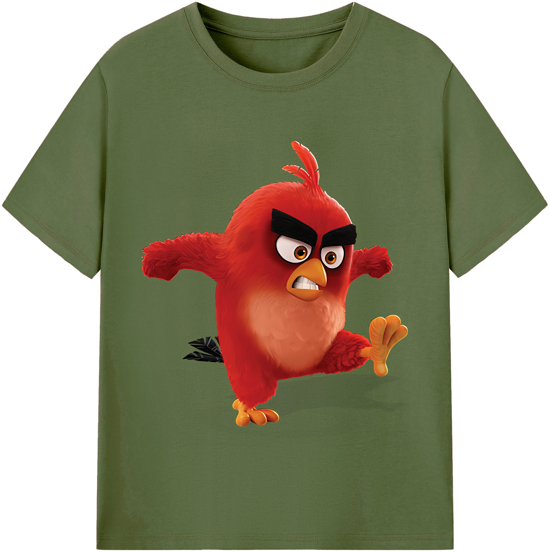 （画像用） Angry Birds アングリーバード 綿100％半袖Tシャツ（フロントプリント）